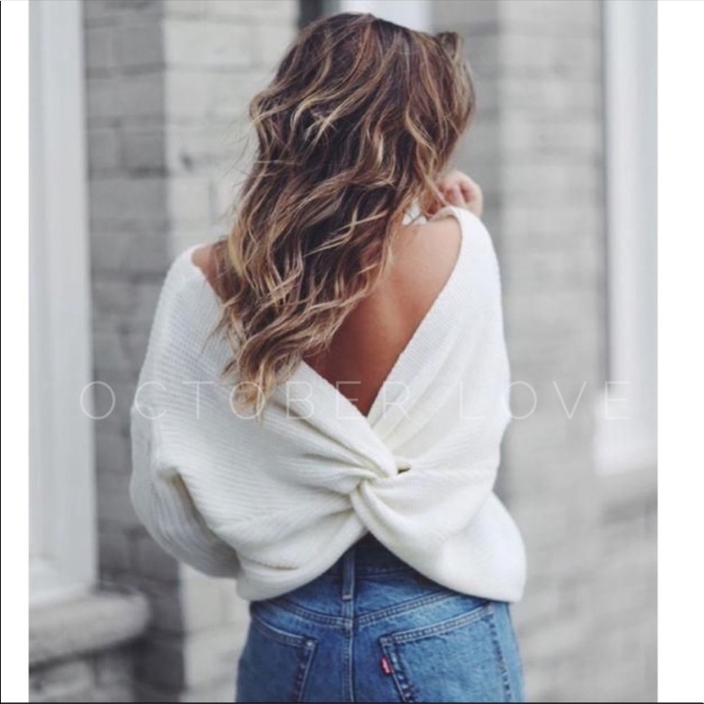 Cozy Casual by October Love | Twist Back Sweater